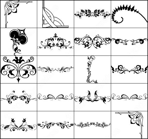58-Ornament & Floral Brushes-photoshop-free-brushes