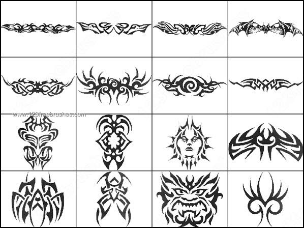 Free tribal tattoo designs 109. Tribal brush mega pack.